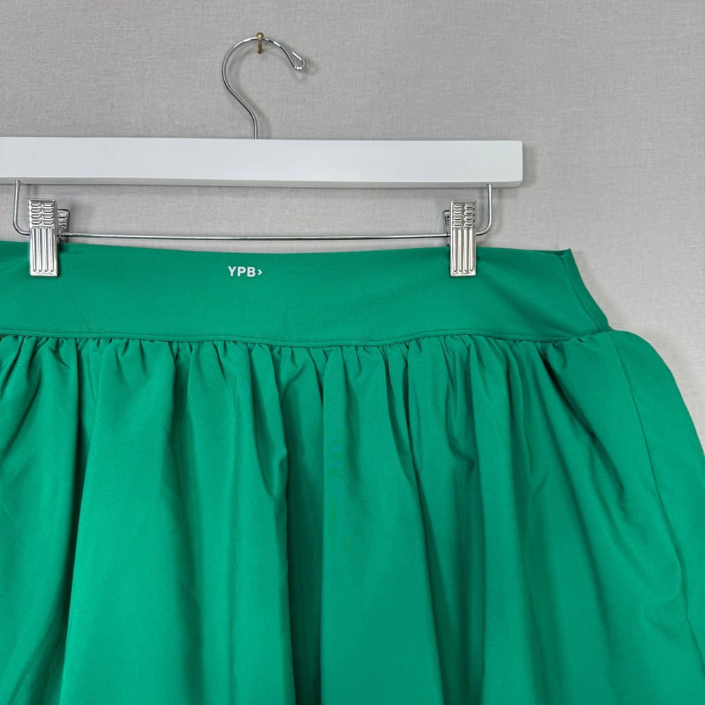 YPB Abercrombie Bubble Hem Mini Skirt Womens XL Green Tennis Golf Preppy Skort - Picture 5 of 11